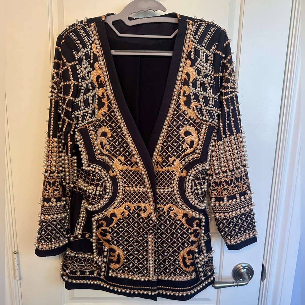Hand Beaded Blazer Size M